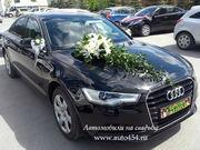 Черная Ауди А6 на свадьбу