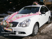 Заказ белая Ниссан Альмера на свадьбу