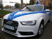 Белая Ауди А4 на свадьбу