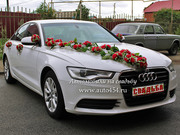 Белая Audi A6 на свадьбу