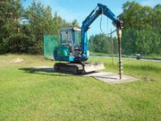 Услуги ямобура - миниэкскаватора