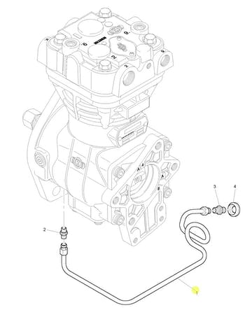 Трубка воздушного компрессора Perkins 3524A003